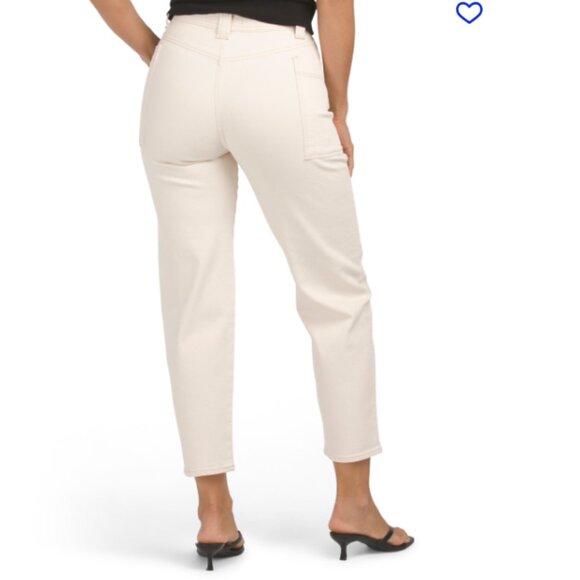 NEW JOE'S Barrel Leg Jeans With Patch Pockets IN ecru for women 1225 6m3 - Picture 3 of 4